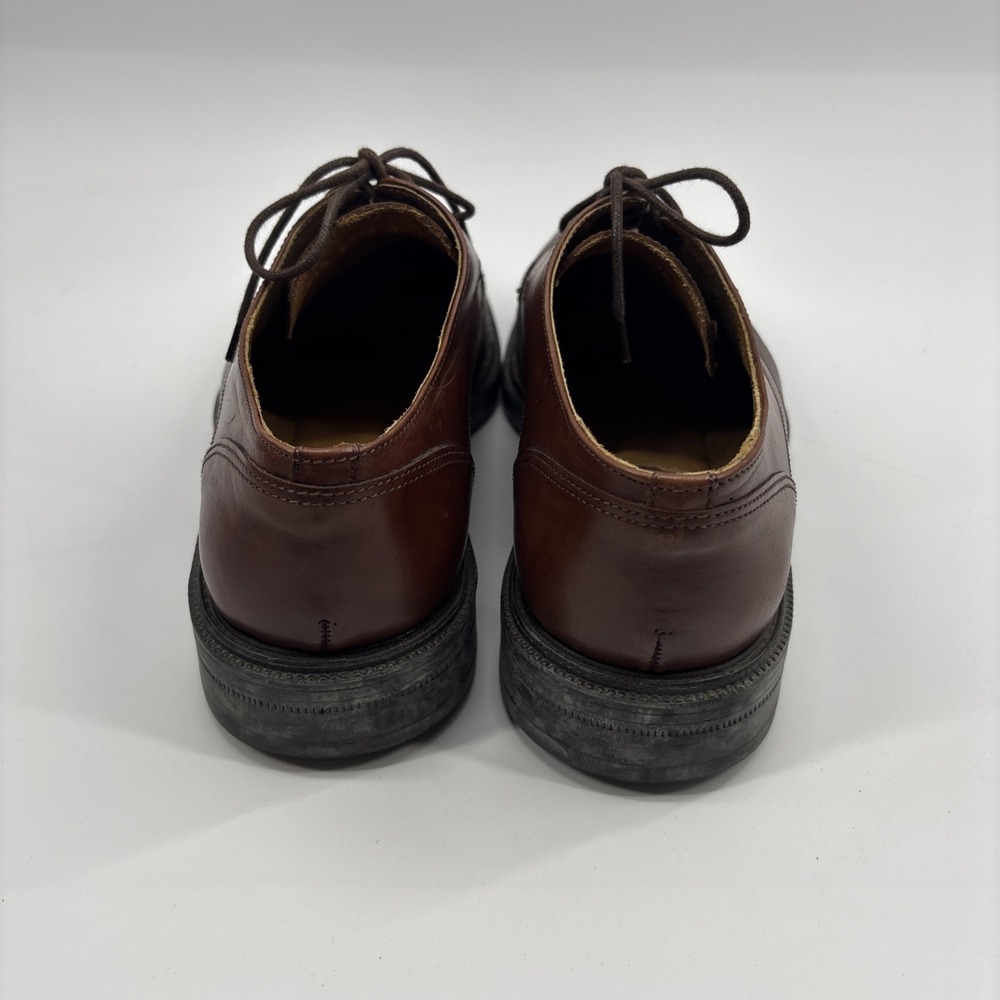 Men's Bacco Bucci Lace Up Oxfords Shoes Brown Leather - Size 8 - Italy - Picture 7 of 10